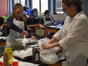 Science students at work