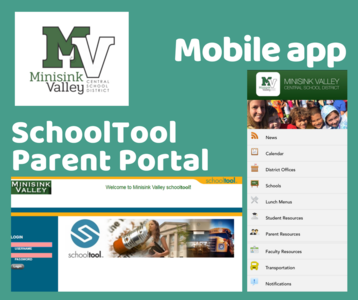 Promo image for the te district's mobile app and schooltool parent portal