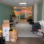 School hallway under renovation