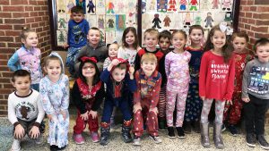 little students wearing pajamas
