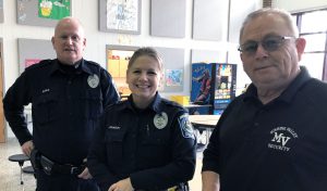 The three security officers at Otisville Elementary