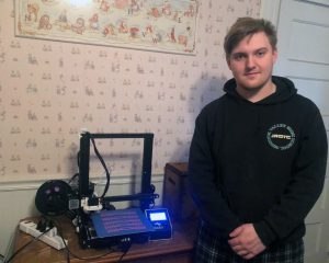 Matthew with printer