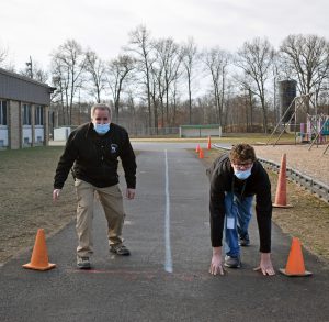 Sprinting track at Elementary school