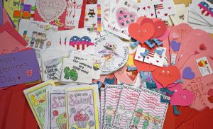 valentine cards made by students