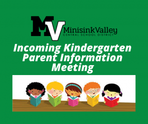 Incoming kindergarten parent information sign