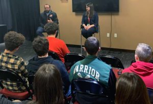 New Jersey Devils executives speaking to students