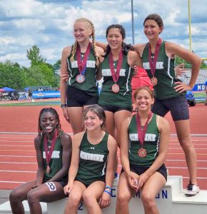 Girls track and field at state meet