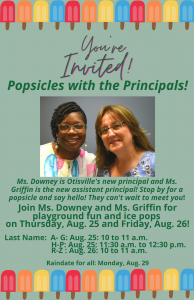 Popsicles with the principals artwork