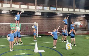 cheerleaders in action