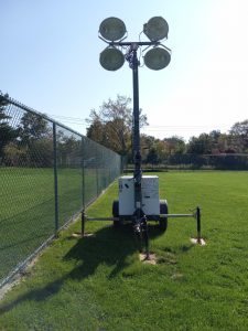 portable light on field