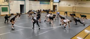 girls wrestling practice