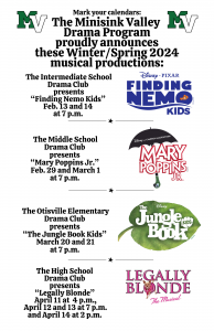 Winter Spring 2024 musical productions