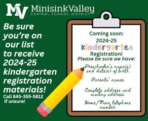 Are you on the list for 24-24 kindergarten registration materials sign