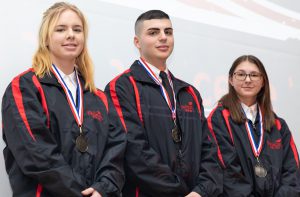 students with medals