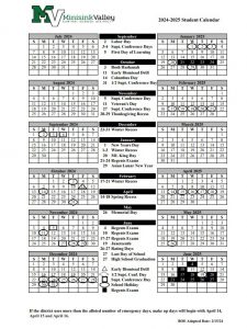 2024-25 school calendar photo